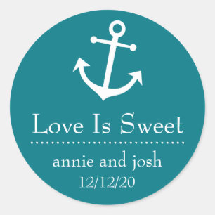 Boot Anker Love is Sweet Labels (Turquoise)