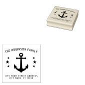  Boot Anker Sterren Naam Adres 2.5 inch Rubberstempel (Gestempeld)