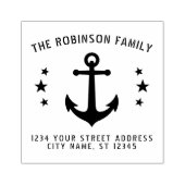 Boot Anker Sterren Naam Adres 2.5 inch Rubberstempel (Afrduk)