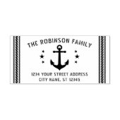 Boot Anker Sterren Naam Retouradres Rubberstempel (Afrduk)