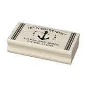  Boot Anker Sterren Naam Retouradres Rubberstempel (Stempel)