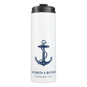 Boot Anker Strand Wedding Custom Swag Thermosbeker