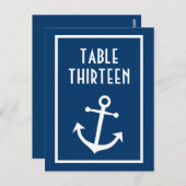 Boot Anker Tafelnummers (Donkerblauw / Wit) (Voorkant / Achterkant)