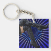 BOOT Art - (blauwe ster barst uit) Sleutelhanger (Voorkant)