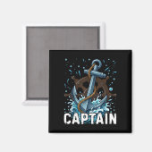 Boot ben ik de kapitein zomer nautisch anker grapp magneet (Voorkant / Achterkant)