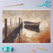 Boot bij de Pier Earth Tone Painting Decoupage Tissuepapier (Craft)