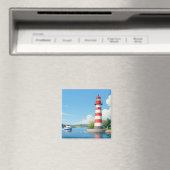 Boot bij een vuurtoren magneet (Insitu (Vaatwasser))
