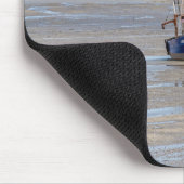 Boot bij laag tij mousepad muismat (Hoek)