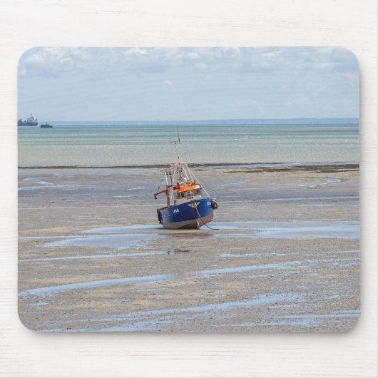 Boot bij laag tij mousepad muismat (Voorkant)