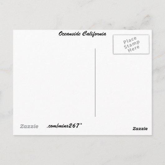 Boot bij Oceanside, Californië Briefkaart (Achterkant)