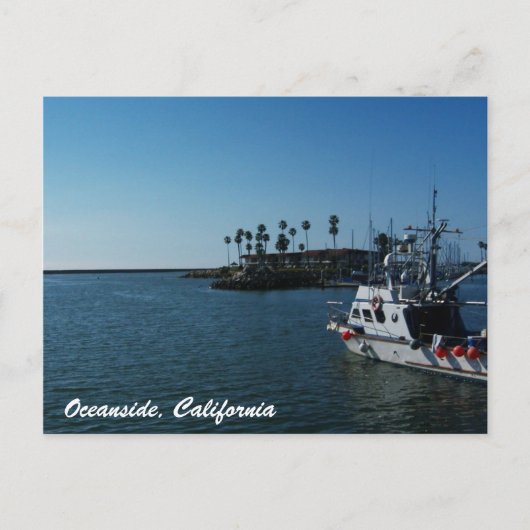 Boot bij Oceanside, Californië Briefkaart (Voorkant)