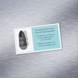 Boot Blue Foot Doctor Podiatry Podiatrist Magnetisch Visitekaartje