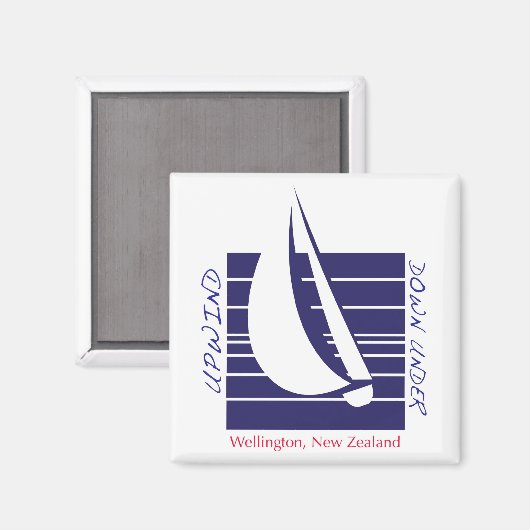 Boot Blue Square_UpDown Wellington magneet (Voorkant / Achterkant)