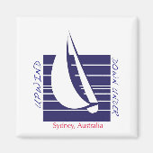 Boot Blue Square_UpDownSydney magneet (Voorkant)