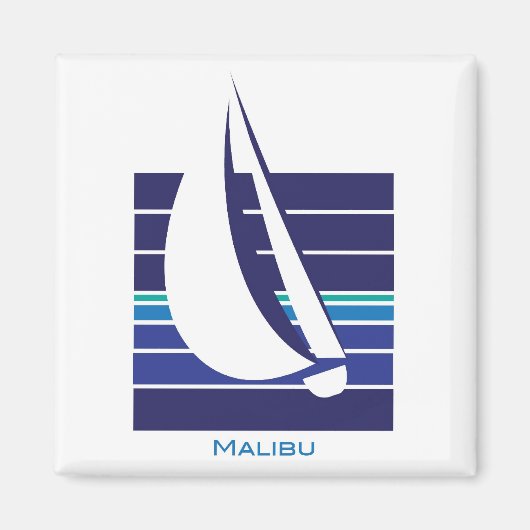 Boot Blues Square_Malibu magneet (Voorkant)