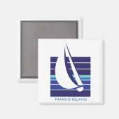 Boot Blues Square_Marco Island magneet (Voorkant / Achterkant)