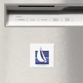 Boot Blues Square_Palm Beach magneet (Insitu (Vaatwasser))