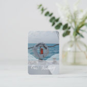 Boot bruiloft receptie uitnodiging behuizing informatiekaartje (Staand voorkant)