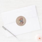Boot Brunchen & Bruisend Bruidsfeest Ronde Sticker (Envelop)
