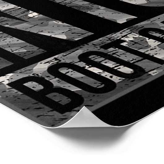 Boot Camp Basic Training Shirt For New Military Re Poster (Hoek)