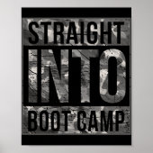 Boot Camp Basic Training Shirt For New Military Re Poster (Voorkant)