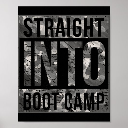 Boot Camp Basic Training Shirt For New Military Re Poster (Voorkant)