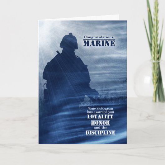 Boot Camp Graduate Stars and Stripes Soldier Card Kaart (Voorkant)