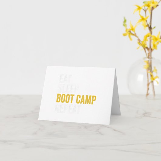 Boot Camp Militaire Bootcamp Fitness Kaart (Gele Bloem)