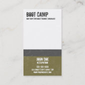 Boot Camp Visitekaartje Klantenkaartje (Achterkant)