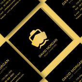 Boot Captain Yacht Zwart en Goud Vierkante Visitekaartje