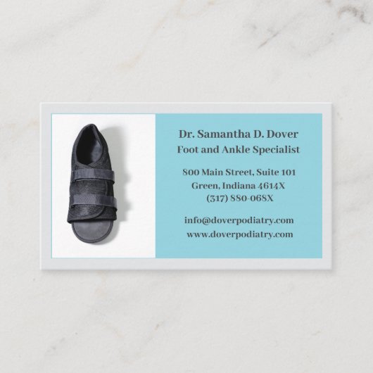 Boot Chirurgische Voet Doctor Podiatry Podiatrist Visitekaartje (Voorkant)