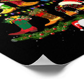 Boot Christmas Tree Line Dance Funny Dancing Boots Poster (Hoek)