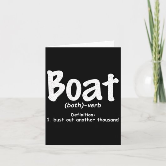 Boot Definitie Laat Nog Eens Duizend Andere Grappi Kaart (Voorkant)