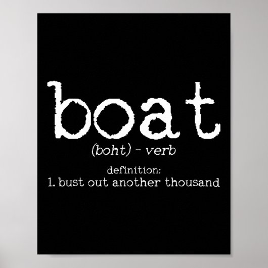 Boot Definitie Laat Nog Eens Duizend Andere Grappi Poster (Voorkant)