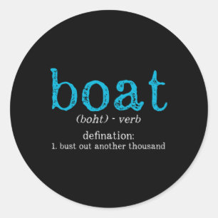 Boot Definitie Laat Nog Eens Duizend Andere Grappi Ronde Sticker