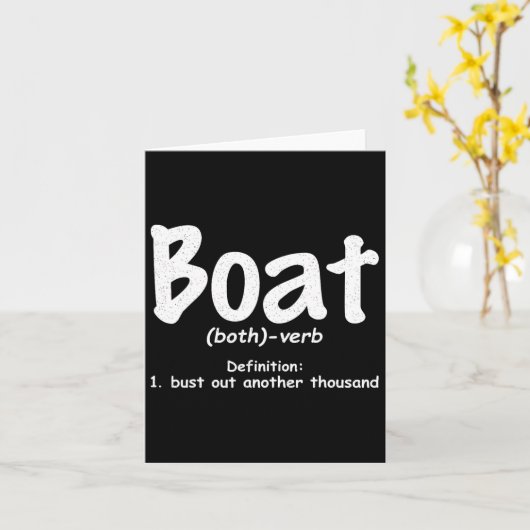 Boot Definition Bust Out Nog Duizend Grappig Bo Kaart (Gele Bloem)