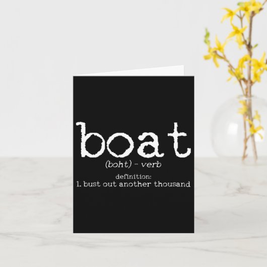 Boot Definition Bust Out Nog Duizend Grappig Bo Kaart (Gele Bloem)