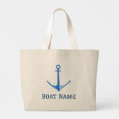 Boot Dingen Bootnaam Grote Tote Bag (Achterkant)
