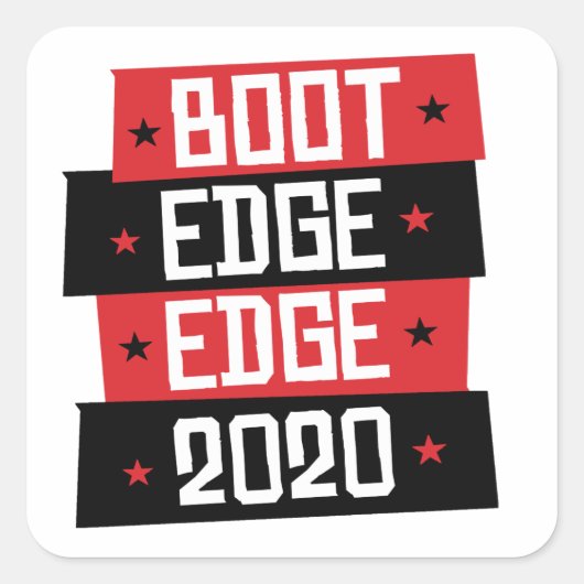 Boot Edge Edge 2020 Vierkante Sticker (Voorkant)