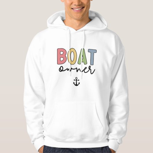 Boot Eigenaar Boot Kapitein Nieuwe Boot Eigenaar C Hoodie (Voorkant)