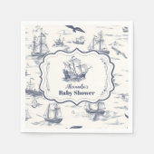 Boot Elegant Toile Nautisch Baby shower Servet (Voorkant)