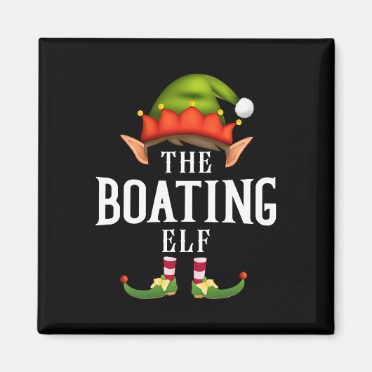 Boot Elf Groep Grappige Kerst Pyjama Feestje Magneet (Voorkant)