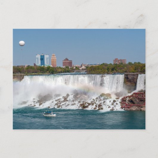 Boot en Amerikaanse Watervallen vanuit Niagara Fal Briefkaart (Voorkant)