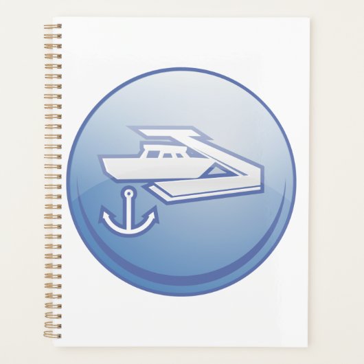 Boot en anker nautische marine planner (Voorkant)