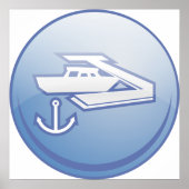 Boot en anker nautische marine poster (Voorkant)