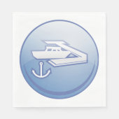 Boot en anker nautische marine servet (Voorkant)