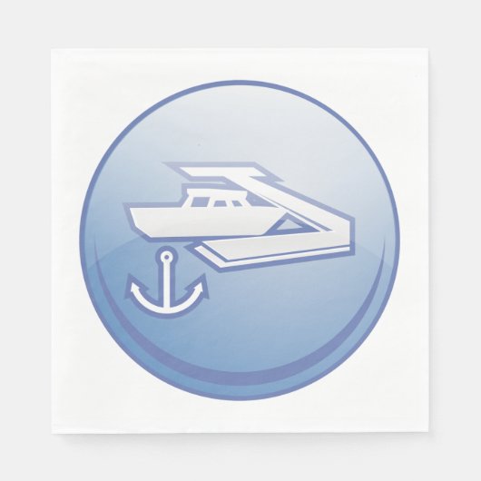Boot en anker nautische marine servet (Voorkant)