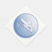 Boot en anker nautische marine servet (Hoek)