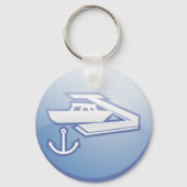 Boot en anker nautische marine sleutelhanger (Achterkant)