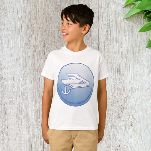 Boot en anker nautische marine t-shirt